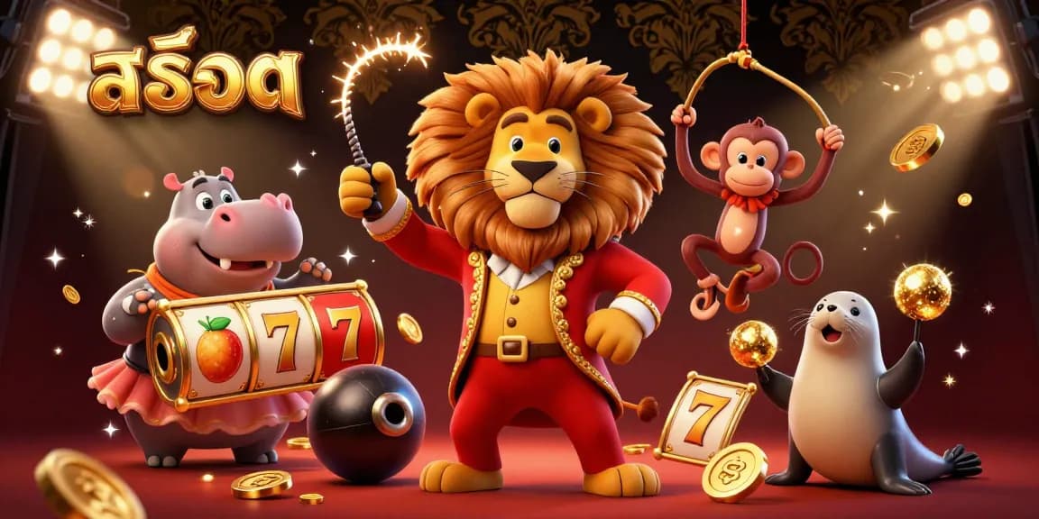 Win big with สล็อต in vibrant 3D casino action featuring lively characters and slot elements.