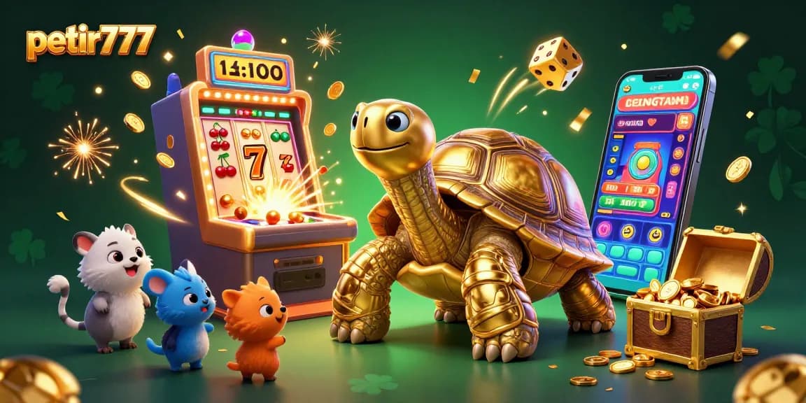 Experience thrilling wins at petir777 with a vibrant scene showcasing exciting casino elements and characters.