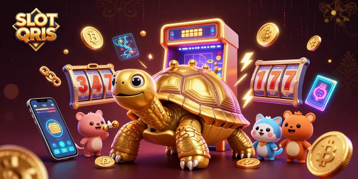 Experience exciting gameplay with SLOT QRIS, featuring vibrant characters and dynamic slot elements.