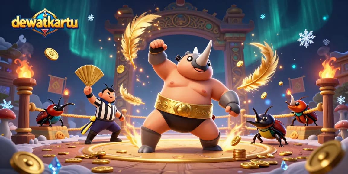 Mainkan dewatakartu dengan keberuntungan bergaya unik di arena game seru yang dipenuhi koin emas.