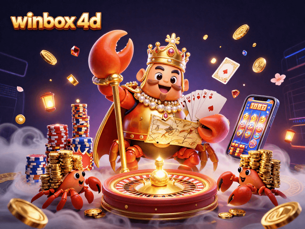 Experience the excitement of winbox 4d with golden crab emperor and dynamic casino elements.