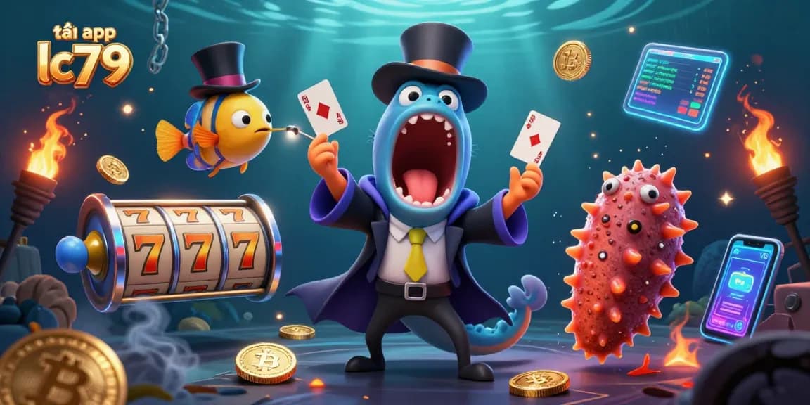 Tải app lc79 để trải nghiệm game bài cực hấp dẫn với những người bạn cá 3D đầy màu sắc.
