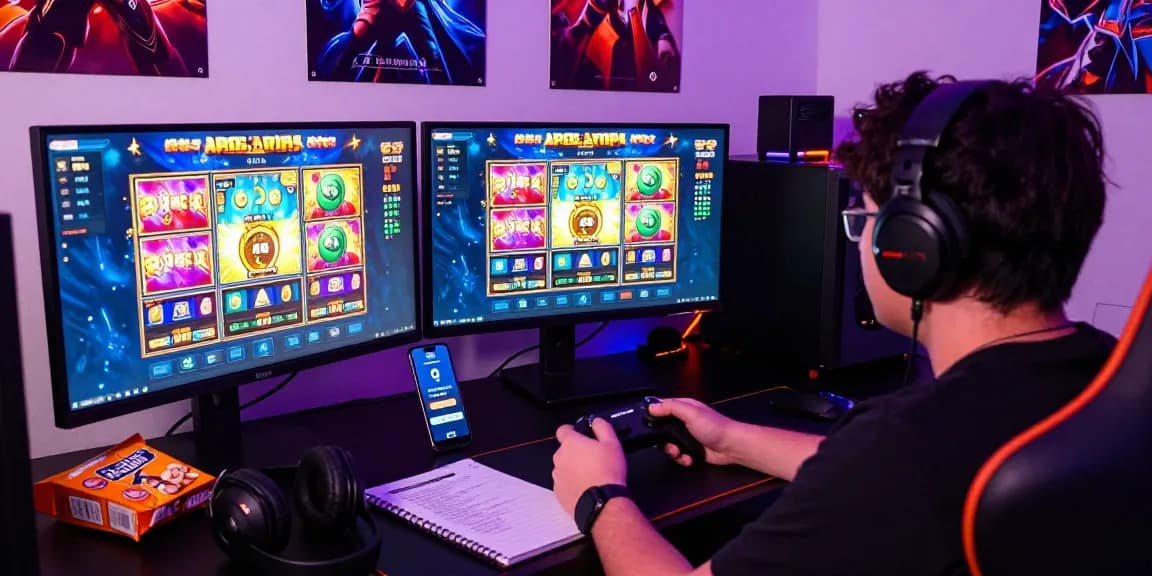 Engaging gaming scene focused on deposit tanpa minimal experience, showcasing immersive online slot gaming setup.