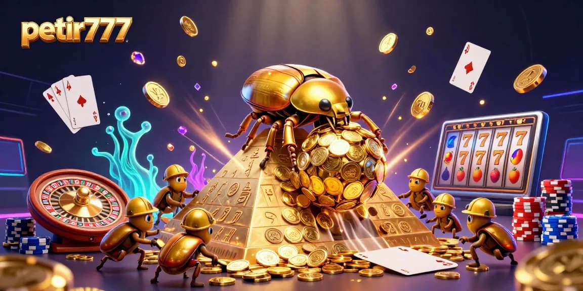 Engaging visuals of petir777 gaming experience with vibrant casino-themed illustrations.