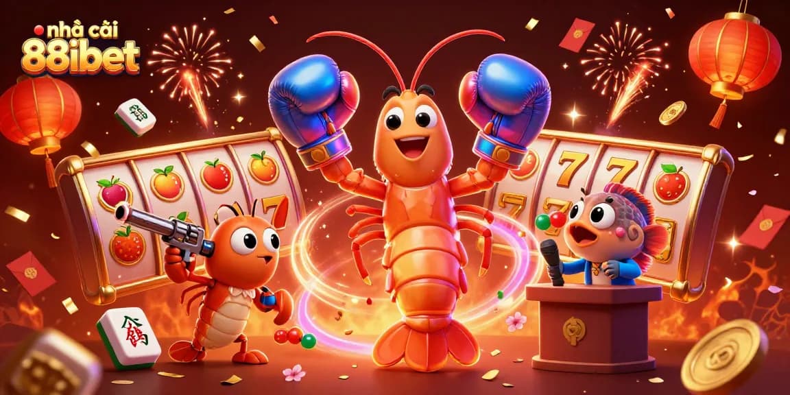 Join the excitement at nhà cái 88ibet with vibrant slot reels and underwater characters.