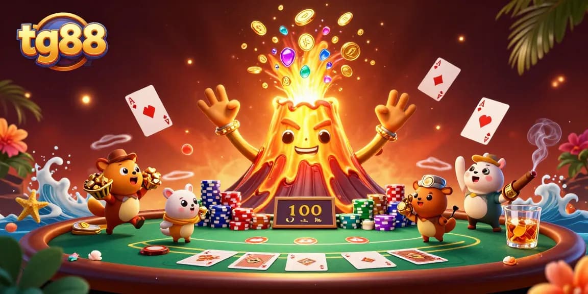 Experience thrilling wins at tg88 with a volcano of treasures and poker excitement.