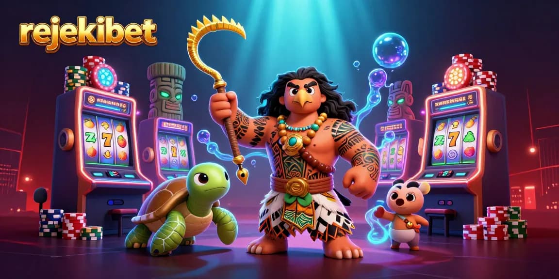 Experience the thrill of winning with rejekibet's dynamic slot games in a vibrant illustration.