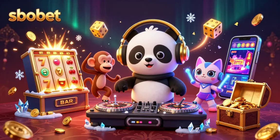 Engage in sbobet sports betting excitement with a DJ panda, breakdancing monkey, and rave kitten.