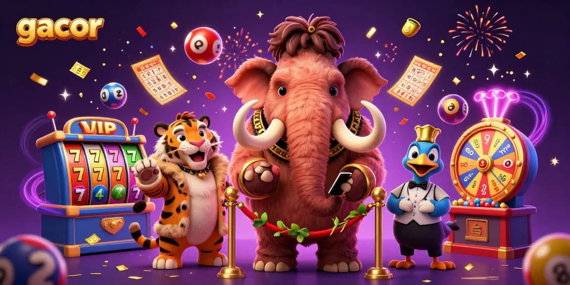 Play exciting gacor slot games featuring vibrant characters and dynamic casino elements.