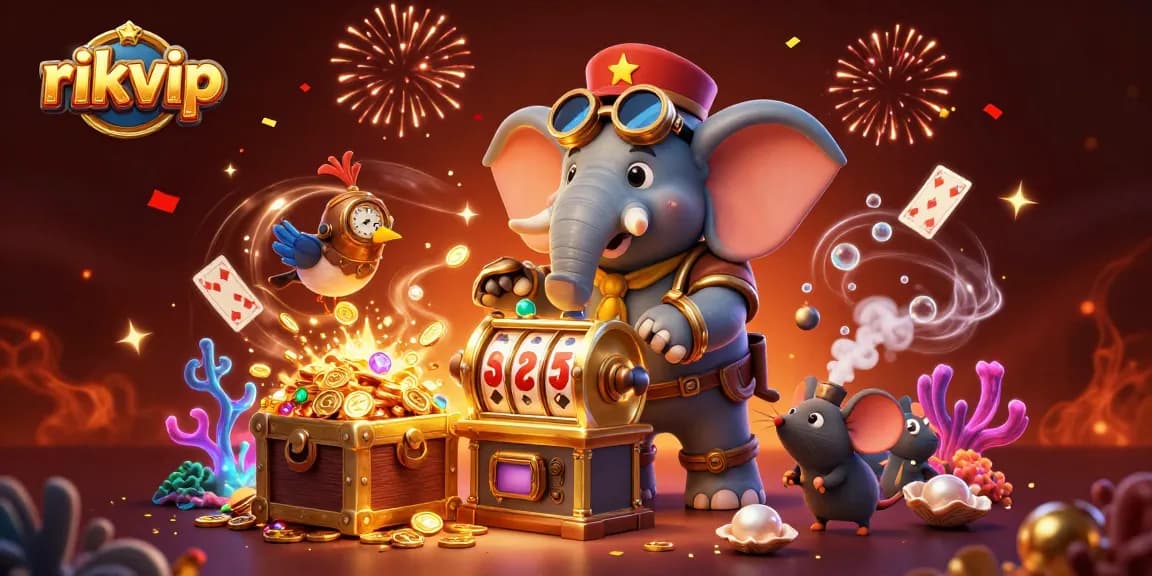 Experience thrilling gameplay at rikvip with a vibrant steampunk casino scene featuring rich, dynamic visuals.