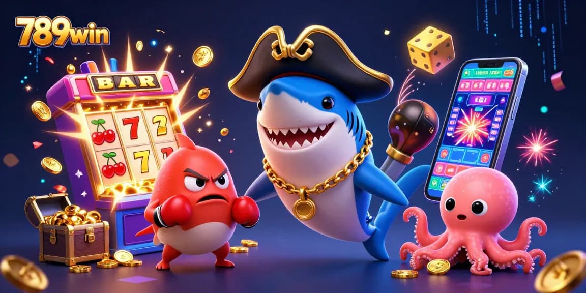 Spin and win big with 789win's exciting casino games featuring colorful characters and treasures!