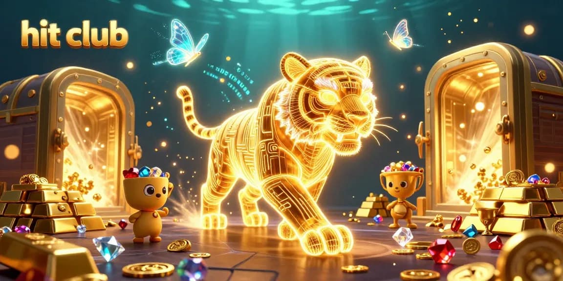 Join the excitement at hit club, where golden treasures await in a vibrant casino scene.
