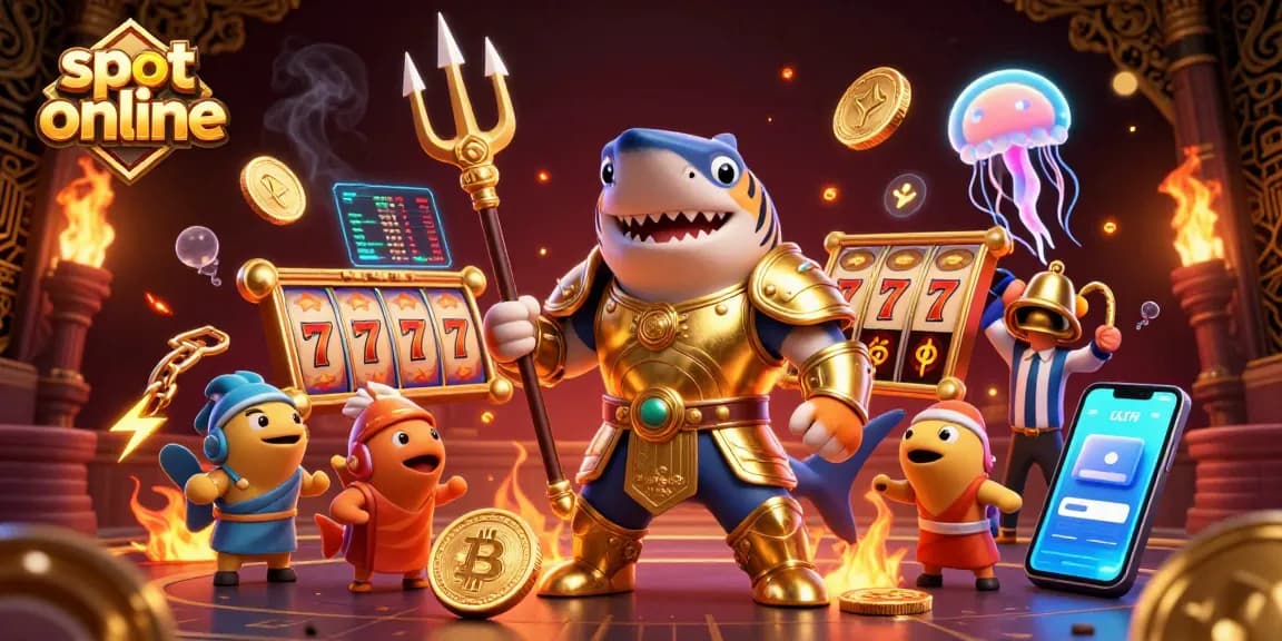 Engage in thrilling slot online experiences with a dynamic casino scene featuring exciting jackpots and vibrant characters.