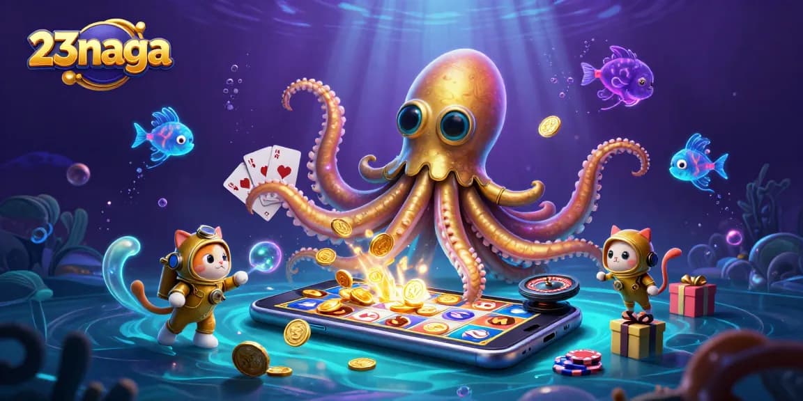 Experience big wins with 23naga's vibrant online games and dynamic casino action illustration.