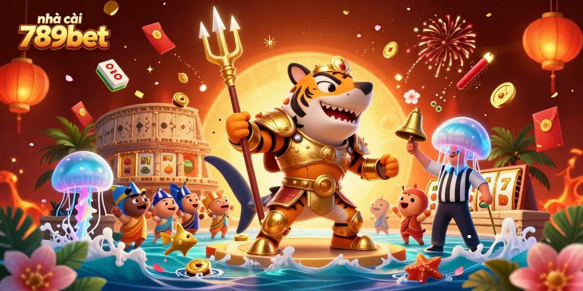 Experience the thrilling action of nhà cái 789bet with a vibrant underwater casino scene featuring a fierce shark and engaging game elements.