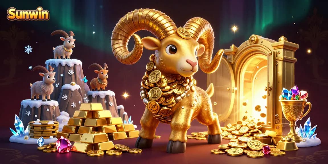 Exciting gaming action at Sunwin featuring vibrant golden visuals and dynamic characters in a lavish casino environment.