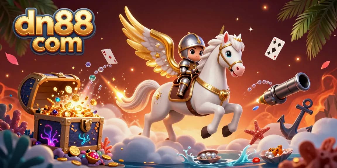 Engage in the thrilling world of dn88 com as celestial characters ride through a vibrant casino atmosphere.