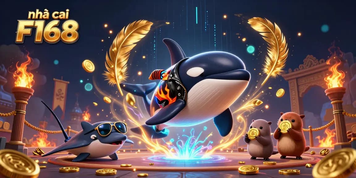 Engage your luck at nhà cái F168 with vibrant casino characters and dynamic game elements.
