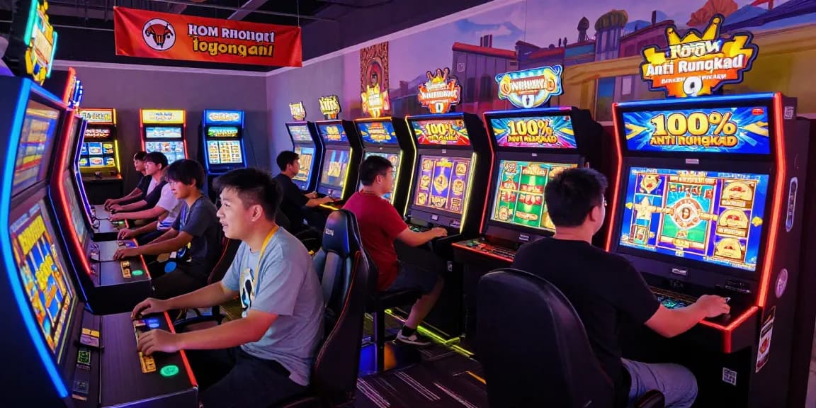 Exciting GARUDA55 gaming scene with players enjoying popular slot games and promotions.