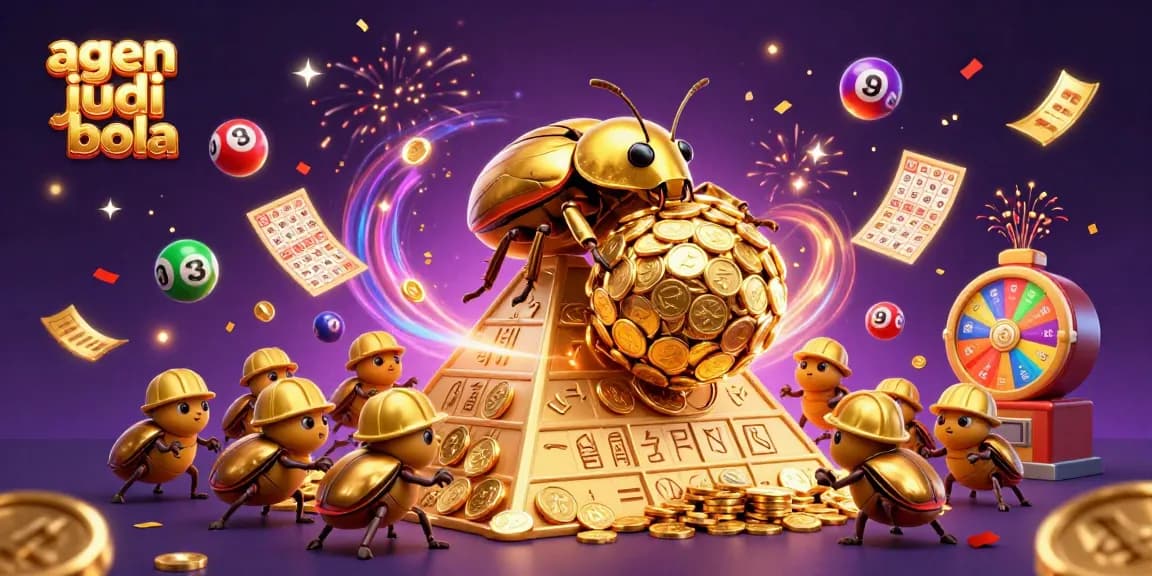 Engage with agen judi bola through a vibrant, dynamic casino-themed illustration.
