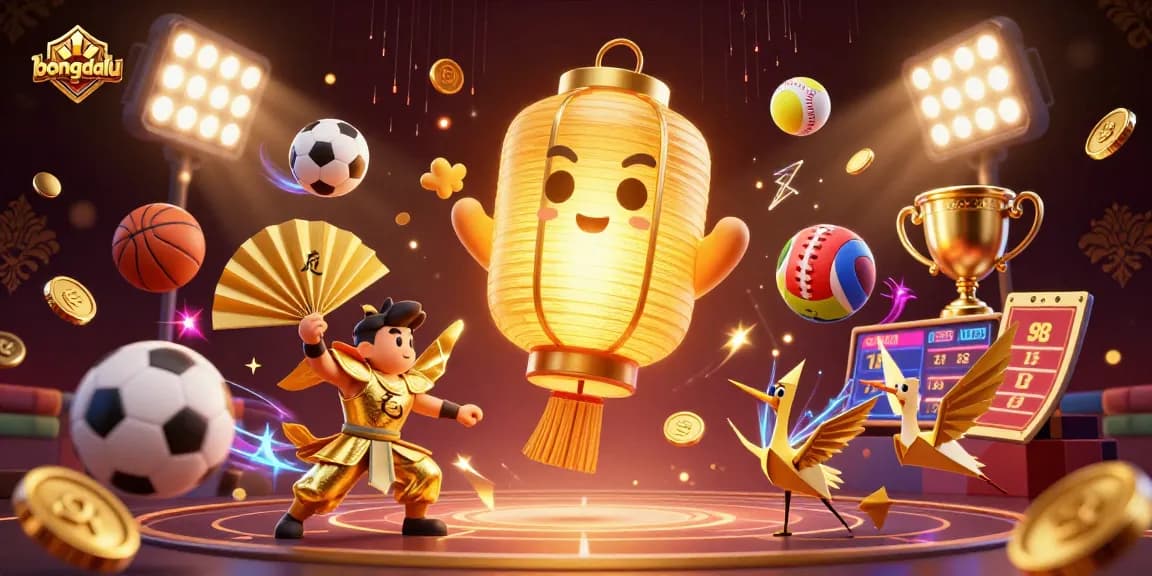 Bongdalu delivers live sports betting excitement with a golden lantern spirit and dynamic sports elements.