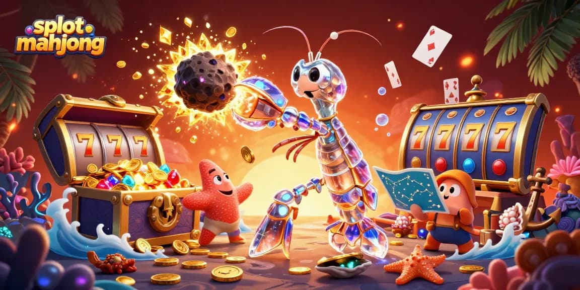 Experience the thrill of slot mahjong with dynamic characters and vibrant casino elements in an engaging 3D scene.