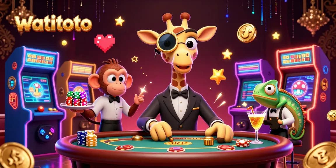 Experience thrilling gameplay at watitoto with adorable characters in a vibrant casino world.