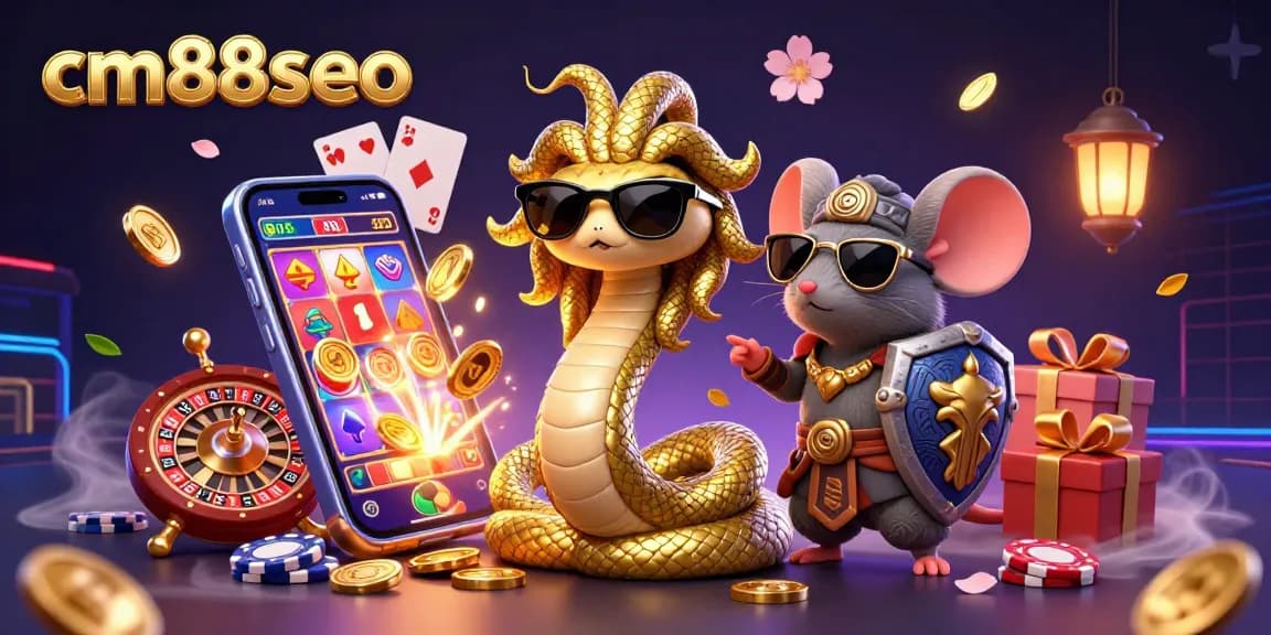 Play exciting slot games at cm88seo with vibrant characters and dynamic casino elements.