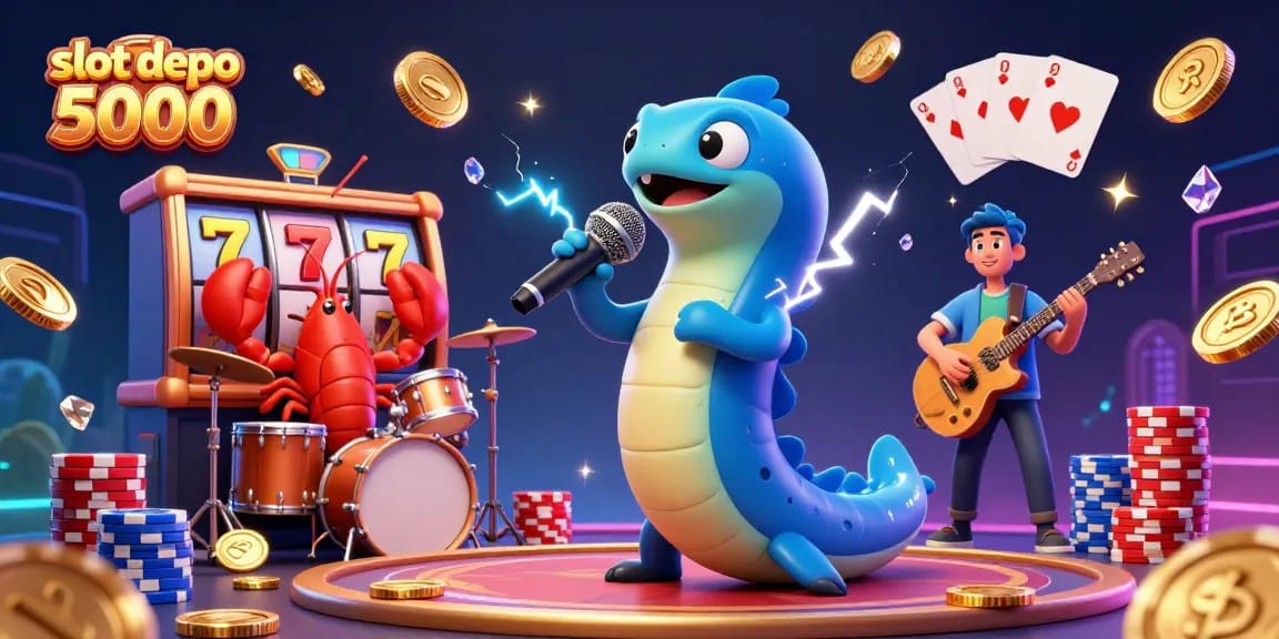 Enjoy the excitement of slot depo 5000 with an electric eel DJ in an underwater casino.