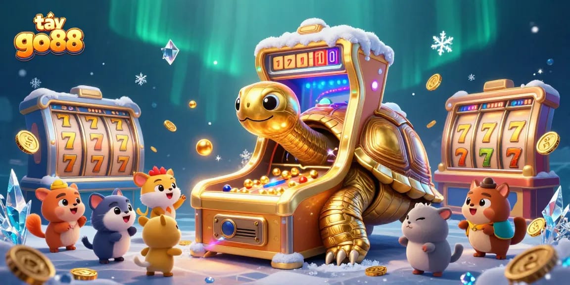 Play exciting games at tải go88 with a vibrant 3D illustration showcasing unique casino elements.