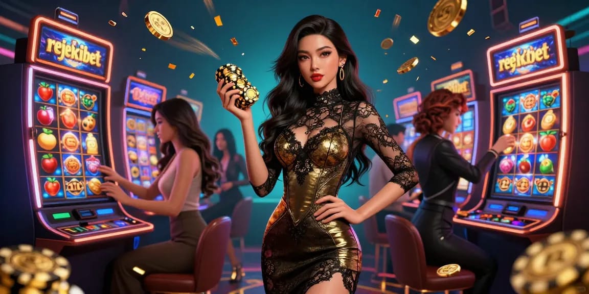 Experience high-stakes action with rejekibet’s glamorous slot adventure featuring golden winnings and vibrant graphics.