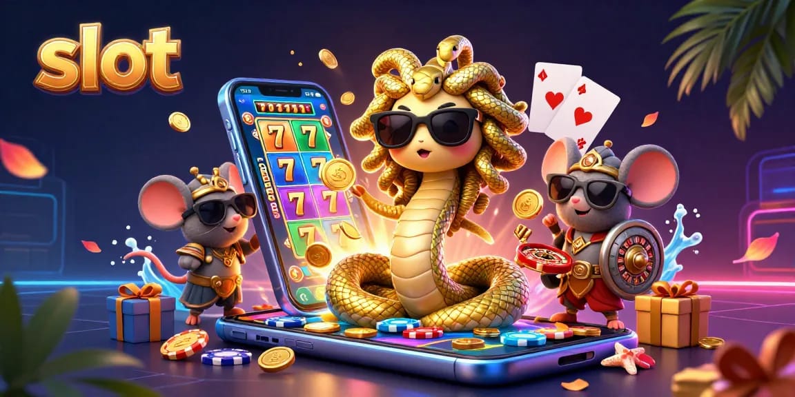 Putar slot yang menggiurkan dengan Medusa dan mouse pejuang dalam desain seksi.