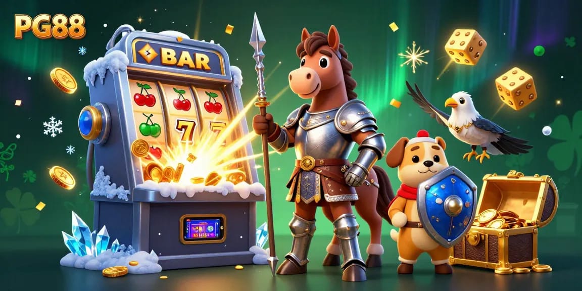 Experience the excitement at PG88 with a jackpot explosion of coins and colorful casino game elements!