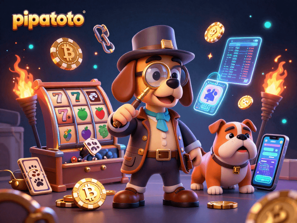 Join pipatoto in a vibrant casino scene with slot reels and golden poker chips gleaming.