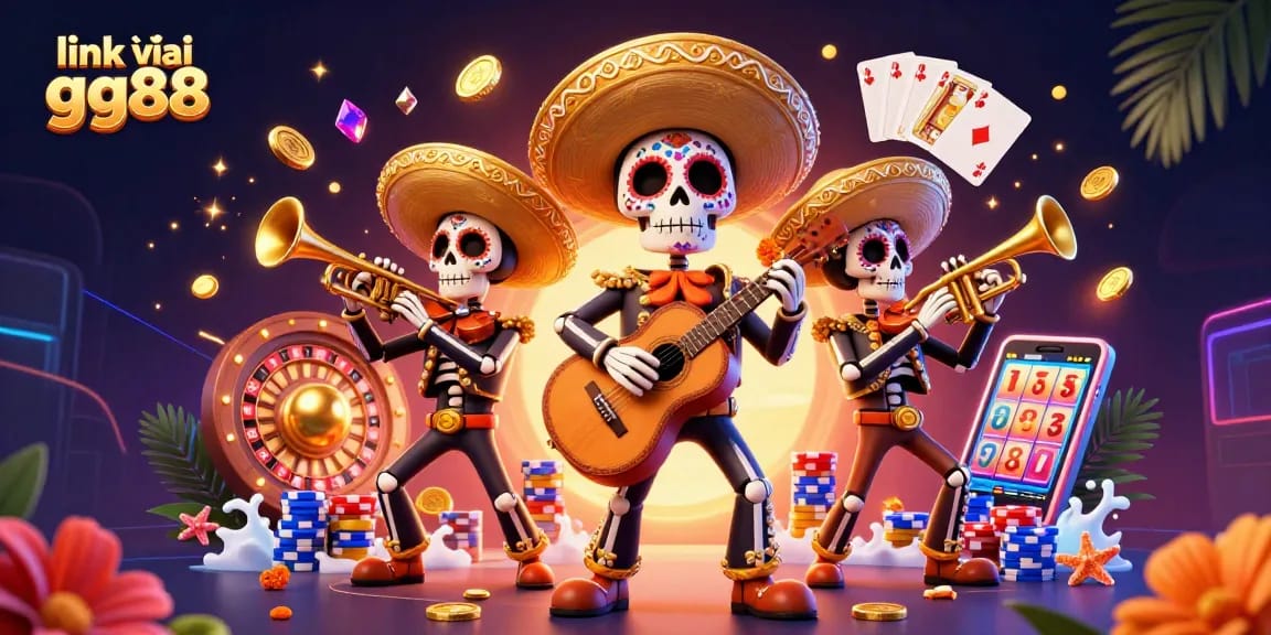 Experience thrilling gaming adventures with link vào gg88, featuring colorful mariachi characters and vibrant casino elements.
