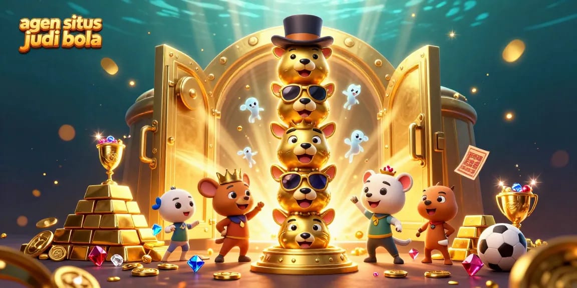 Experience thrilling wins with agen situs judi bola as a vibrant totem and gold treasure burst into action.