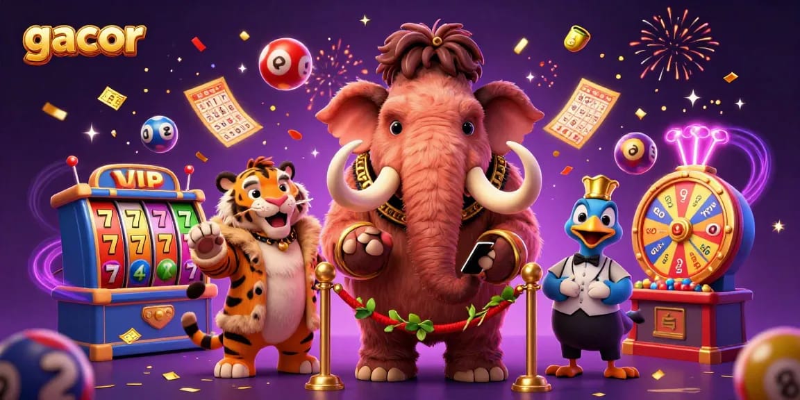 Play exciting gacor slot games featuring vibrant characters and dynamic casino elements.