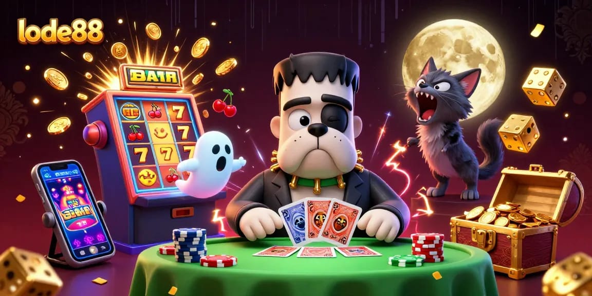 Engage with the vibrant lode88 gaming scene featuring lively characters and thrilling casino action.