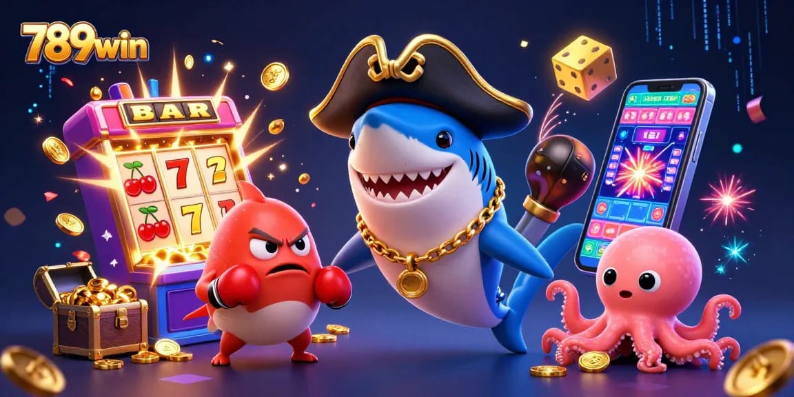 Spin and win big with 789win's exciting casino games featuring colorful characters and treasures!