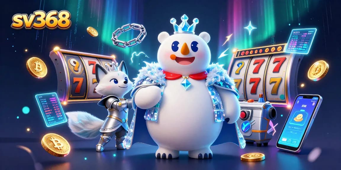 Experience thrilling jackpots at sv368 with stunning graphics of the ice king and crypto coins.