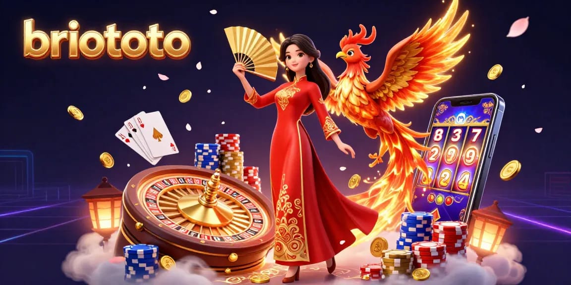 Experience winning thrills with briototo in a vibrant 3D casino atmosphere.