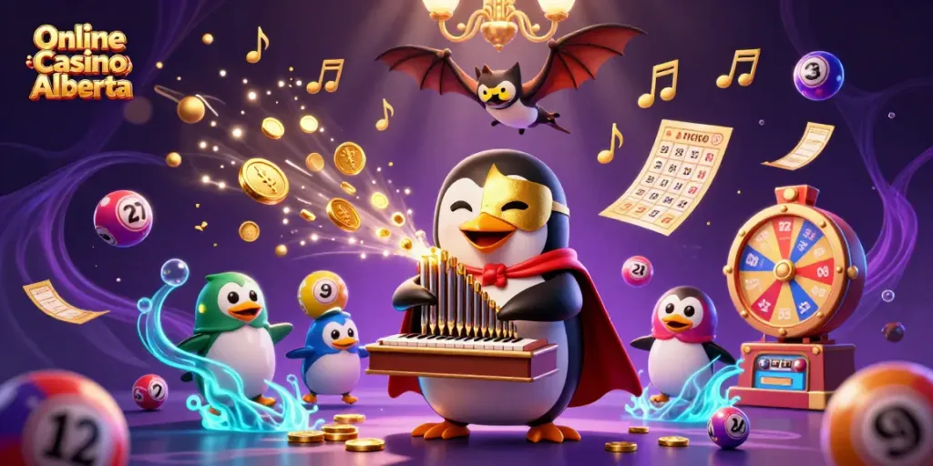 Immerse in Online Casino Alberta with vibrant characters, exciting lottery elements, and thrilling visuals.