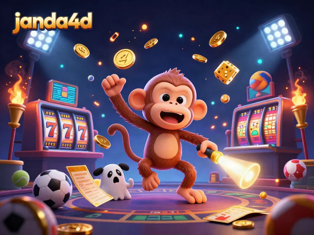 Janda4d menghidupkan pengalaman permainan kasino dengan karakter kartun dalam suasana kasino berhantu.