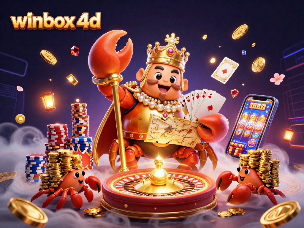 Experience the excitement of winbox 4d with golden crab emperor and dynamic casino elements.