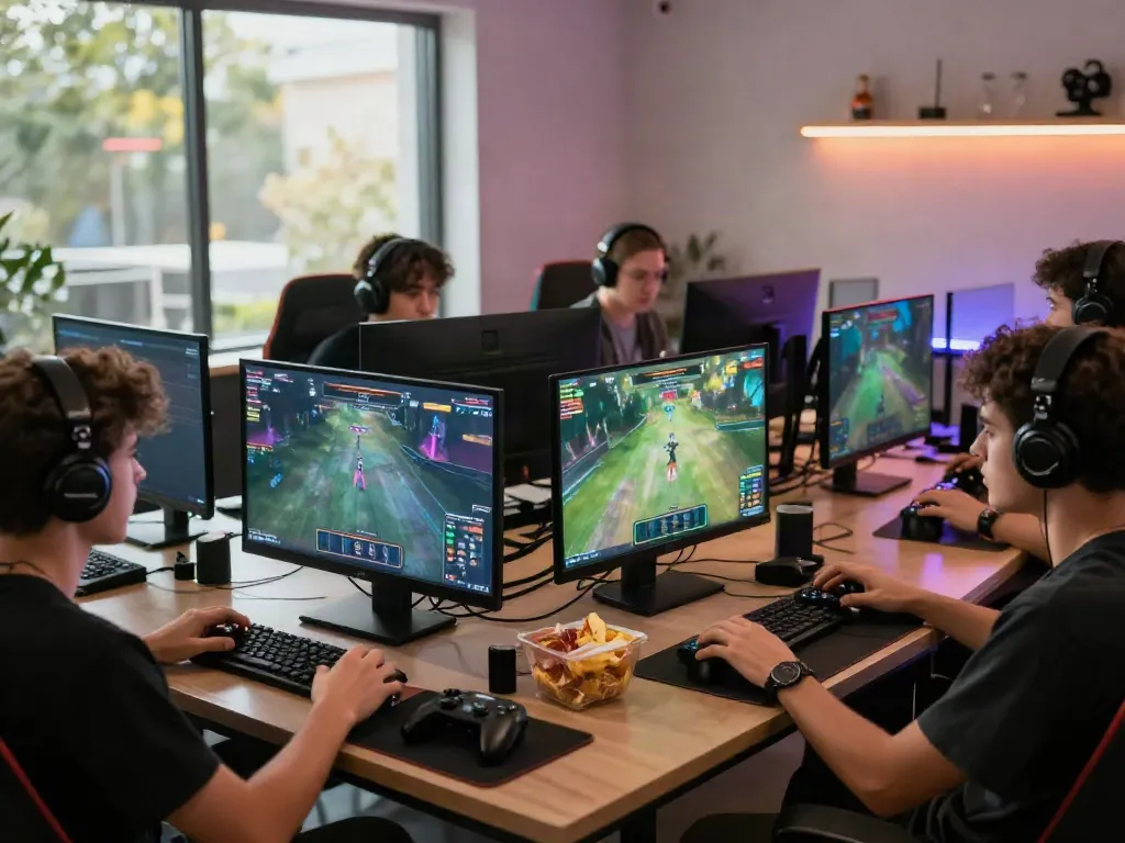 Pengalaman bermain game digital yang menyenangkan dengan Toto dan teman-teman dalam suasana ceria.
