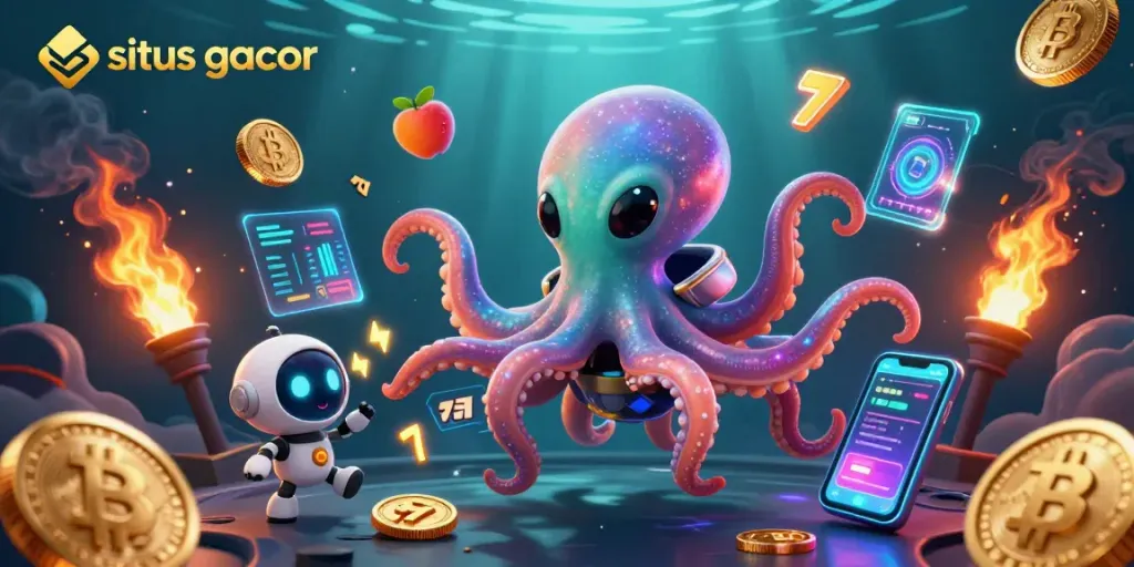 Permainan situs gacor dengan slot penuh warna dan alien, menunjukkan peluang menang tinggi dalam kasino virtual.