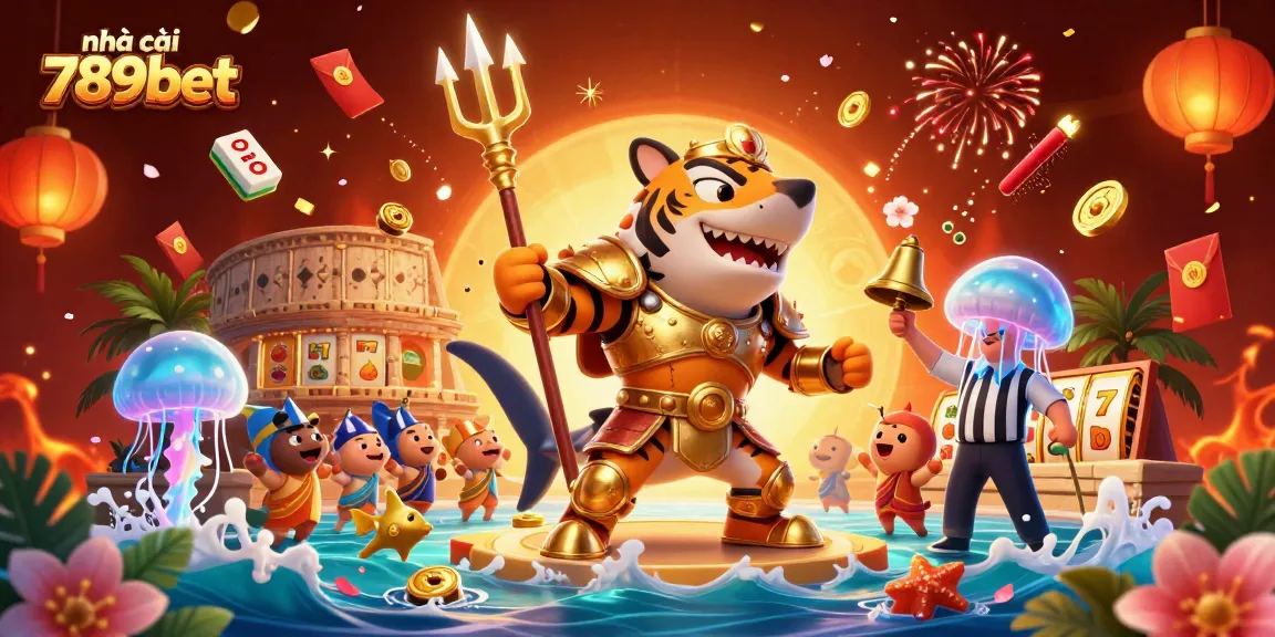 Experience the thrilling action of nhà cái 789bet with a vibrant underwater casino scene featuring a fierce shark and engaging game elements.