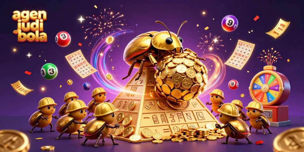 Engage with agen judi bola through a vibrant, dynamic casino-themed illustration.