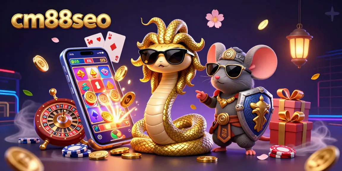 Play exciting slot games at cm88seo with vibrant characters and dynamic casino elements.