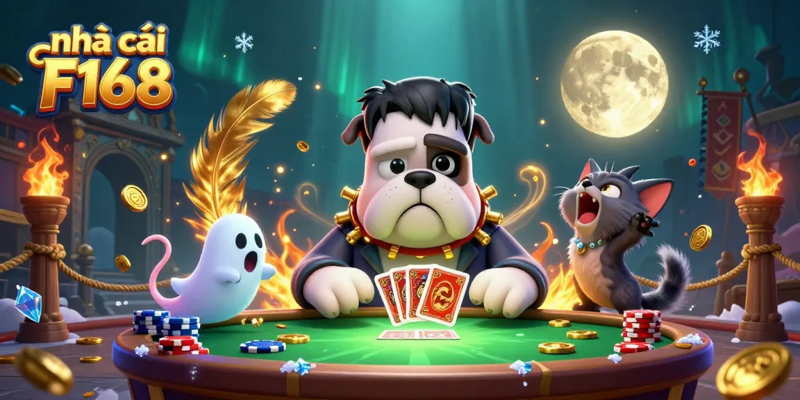 Experience thrilling gaming at nhà cái F168 with vibrant characters and exciting casino elements.